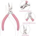 thumbnail image 2 of 13cm Pink Flat Nose/Round Nose Pliers with Non-slip Handle Wire Working Bending Pliers for DIY Jewelry Making, 2 of 6