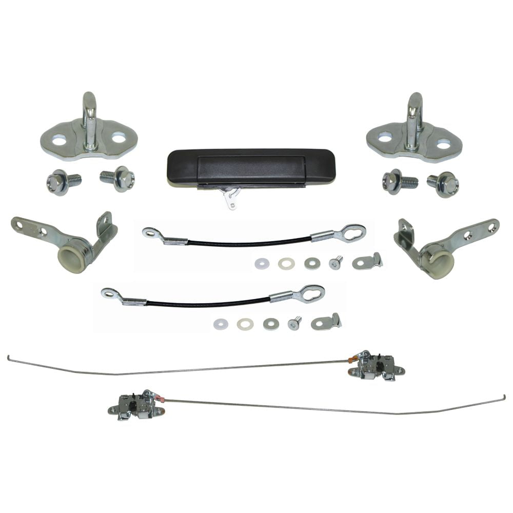 Rear Tailgate Handle Hinge Latch Lock Rod Striker Cable 9pc For 2005