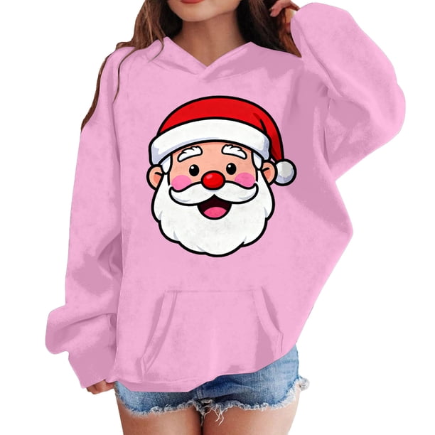 Sudadera con capucha para niñas y niños, sudadera de manga larga con cuello redondo y estampado de moda, jersey con bolsillo, sudadera de poliéster para niñas