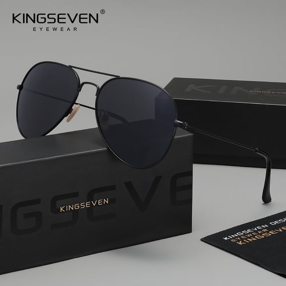 KINGSEVEN UV400 Polarized Fashion Design Sunglasses Lightweight Pilot Style For Men Women Driving Eyewear