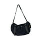 thumbnail image 5 of Bolso de hombro para hombre, de nailon, moderno, con cierre de cremallera, correa ajustable, bolso de gimnasio, bandolera Negro, 5 of 9