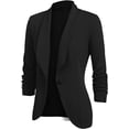 thumbnail image 1 of Blazer elegante deportivo largo para mujer, chaqueta de oficina de negocios con mangas 3/4, 1 of 6
