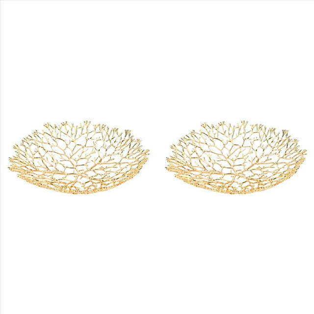 2X Adornos de Frutero de Metal, Mesa de Centro para el Hogar, Mesa de Comedor, Cesta de Frutas, Modelo de Habitación, Artesanías Decorativas para Hotel, Montaje Suave