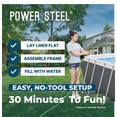 thumbnail image 5 of Bestway Power Steel 18' x 9' x 48” Metal Frame Above Ground Pool, Gray, 5 of 15