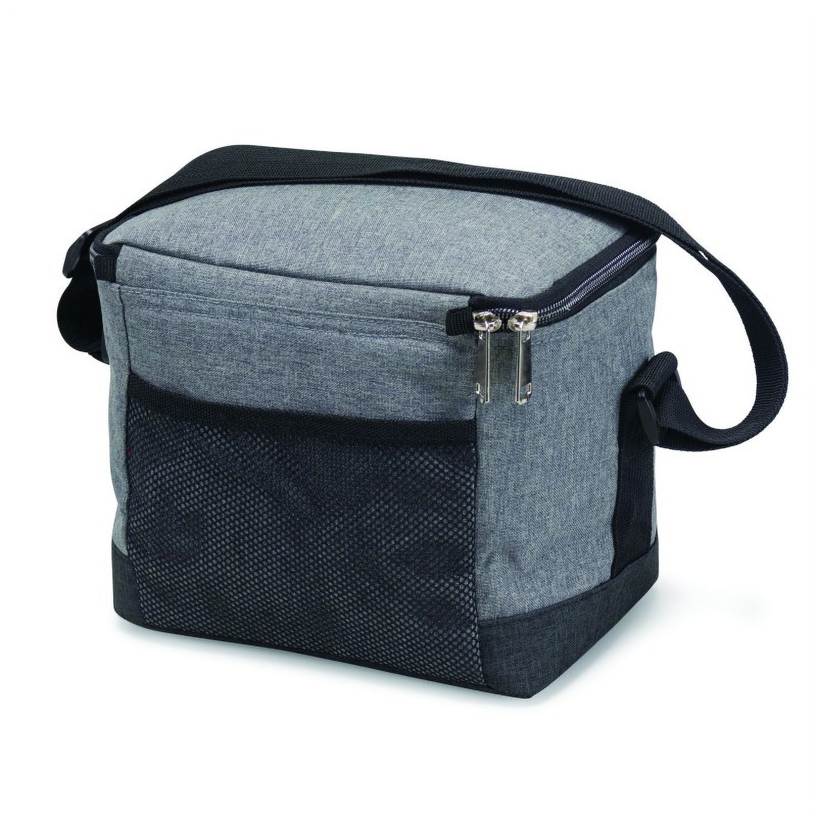 Heather Cooler Bag 6-pack Insulated Lunch Bag Charcoal Gray