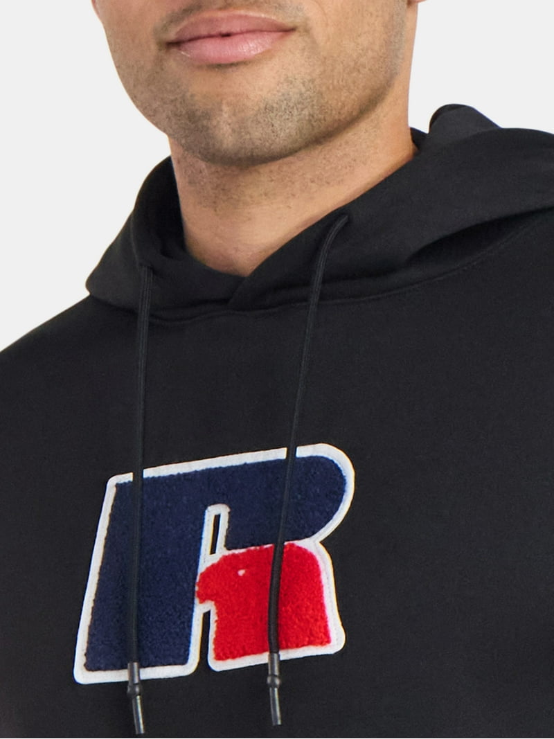 Russell Athletic Men's Pullover Hoodie with Flocked Logo Patch