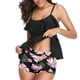 thumbnail image 1 of Traje de baño de dos piezas con tiras en la espalda y estampado conservador para mujer Traje de baño OAVQHLG3B Store  lin121212, 1 of 3