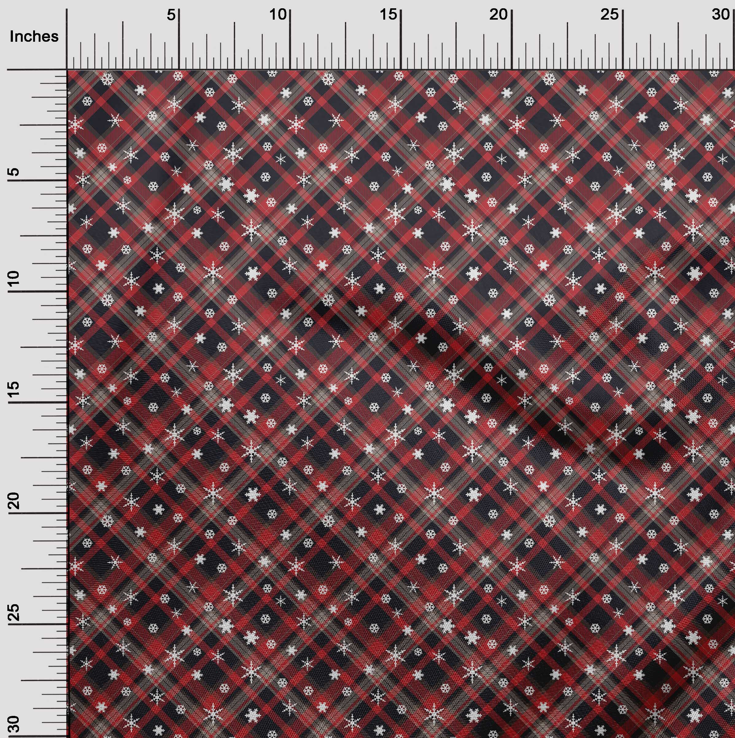 oneOone Cotton Jersey Red Fabric Christmas Dress Material Fabric Print Fabric By The Yard 58 Inch Wide