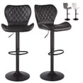 thumbnail image 1 of Set De 2 Bancos De Cocina Mostrador Barra Silla Taburete Comedor Respaldo Alto Altura Regulable y Función Giratoria 360°, 1 of 7