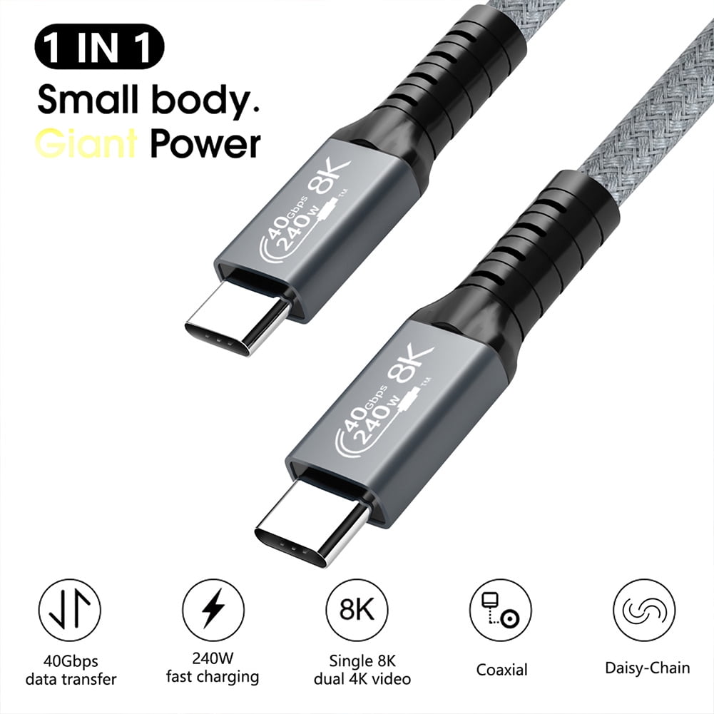 WAVLINK Thunderbolt 4 Cable, Thunderbolt Certified, Support 40Gbps Data  Transfer / 8K Display / 100W Charging, USB C to USB C Cable Compatible for