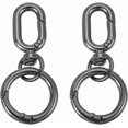 thumbnail image 1 of PATIKIL 2.2" Swivel Snap Hooks with Key Rings, 2Pcs Double Opening Metal Oval Swivel Spring Clasp Clip with O Ring for DIY Crafts Jewelry Lanyard Making, Dark Gray, 1 of 6