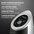 thumbnail image 2 of OVENTE Oscillating Tower Fan with Remote Control, 3-Speed LCD Panel & 8H Timer, 30.5" Quiet & Bladeless Indoor Standing Floor Fan, Blows Cold Air for Home, Bedroom, Living Room or Office, Silver TF88, 2 of 8