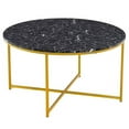 thumbnail image 5 of [90 x 90 x 48.5]cm Marble Simple 90 Round Coffee Table Black, 5 of 14