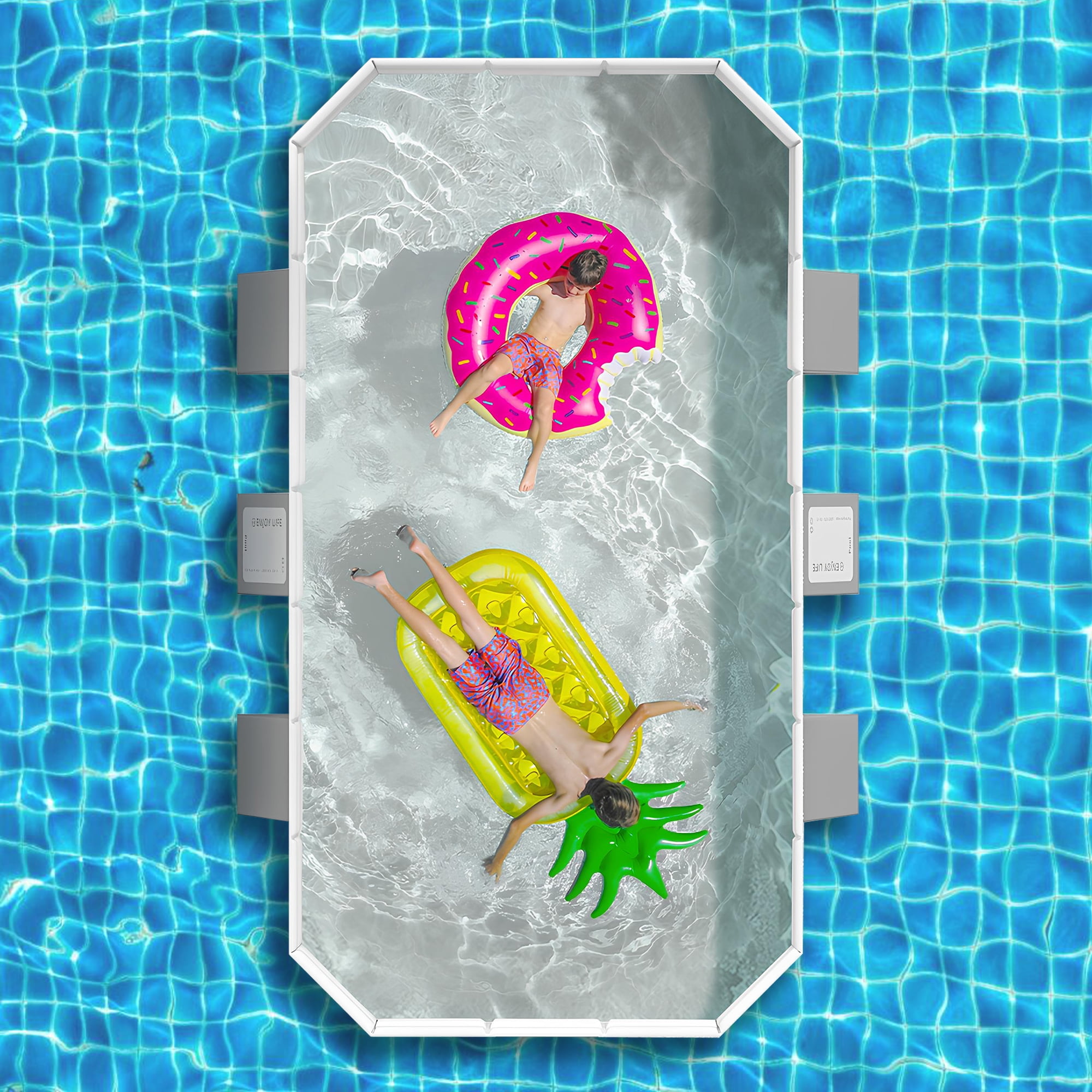 YYW 101 in Foldable Swimming Pool for 1-6 People, Non-Inflatable Above Ground Pool(Gray)