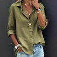thumbnail image 3 of Bixock Button Down Shirts for Women Going Out Tops Long Sleeve Casual Blouse Collared Office Work Daily Wear Shirts, 3 of 6