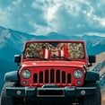 thumbnail image 3 of Uorisanigo Foldable Windshield Sun Shade 1 Piece Car Sunshade for Jeep Wrangler JL JLU 2018-2025 / Jeep Gladiator 2020-2025, Camo American Flag Deer Hunter, Keep Vehicle Cool, 3 of 7
