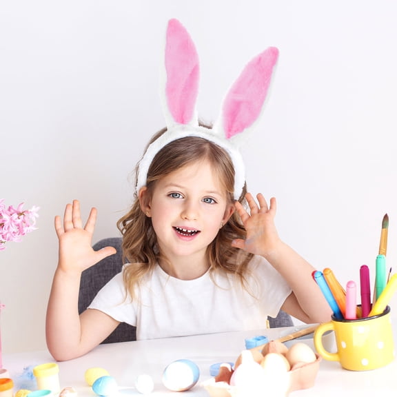 Luxshiny Animal Ear Headband Cute Rabbit Ears for Decoration and Parties 6Pcs