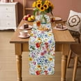 thumbnail image 3 of Leaf Flower Table Runner, Plant Floral Garden Leaf Spring Summer Washable Cotton Linen Table Runners 72 Inches Long, Dresser Scarf Runner for Dining/Coffee/Kitchen/TV Stands/Cabinets 13''x72'', 3 of 8