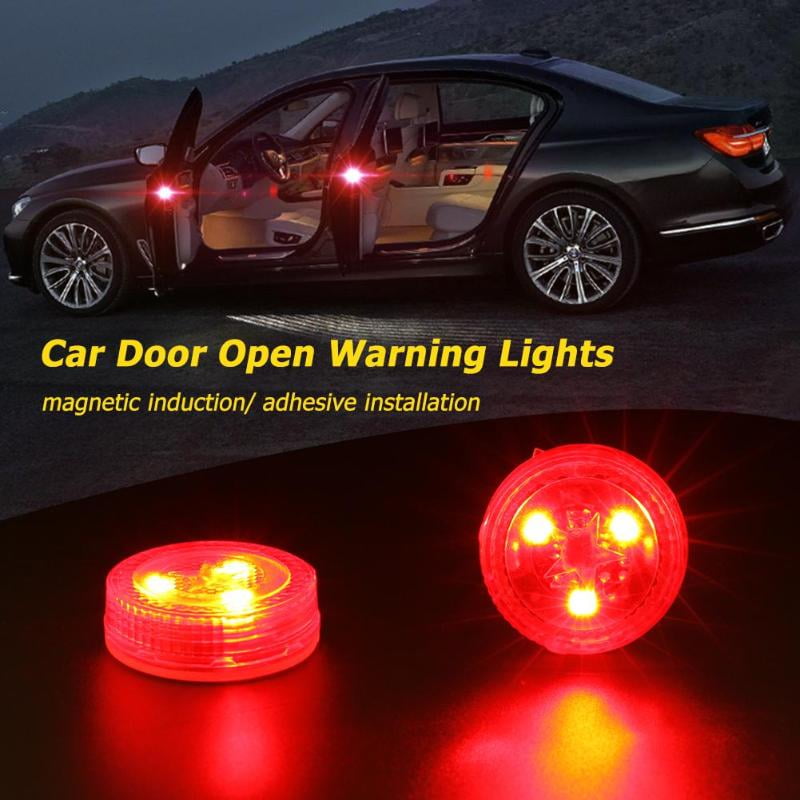 Totmox 2pcs Universal Wireless Car Door 3 Led Warning Light Safety Strobe Lights For Anti Rear End Collision Red Walmart Canada