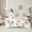 White Brown Gray, variant on Manfei Chic White Peony Twin Bedding Sets 7-Piece, Garden Flower Floral Bedding Comforter Set, Gold Leaves Sheet Sets, Microfiber Room Decor