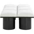 thumbnail image 6 of Meridian Furniture Pavilion Cream Boucle Fabric Bench, 6 of 7