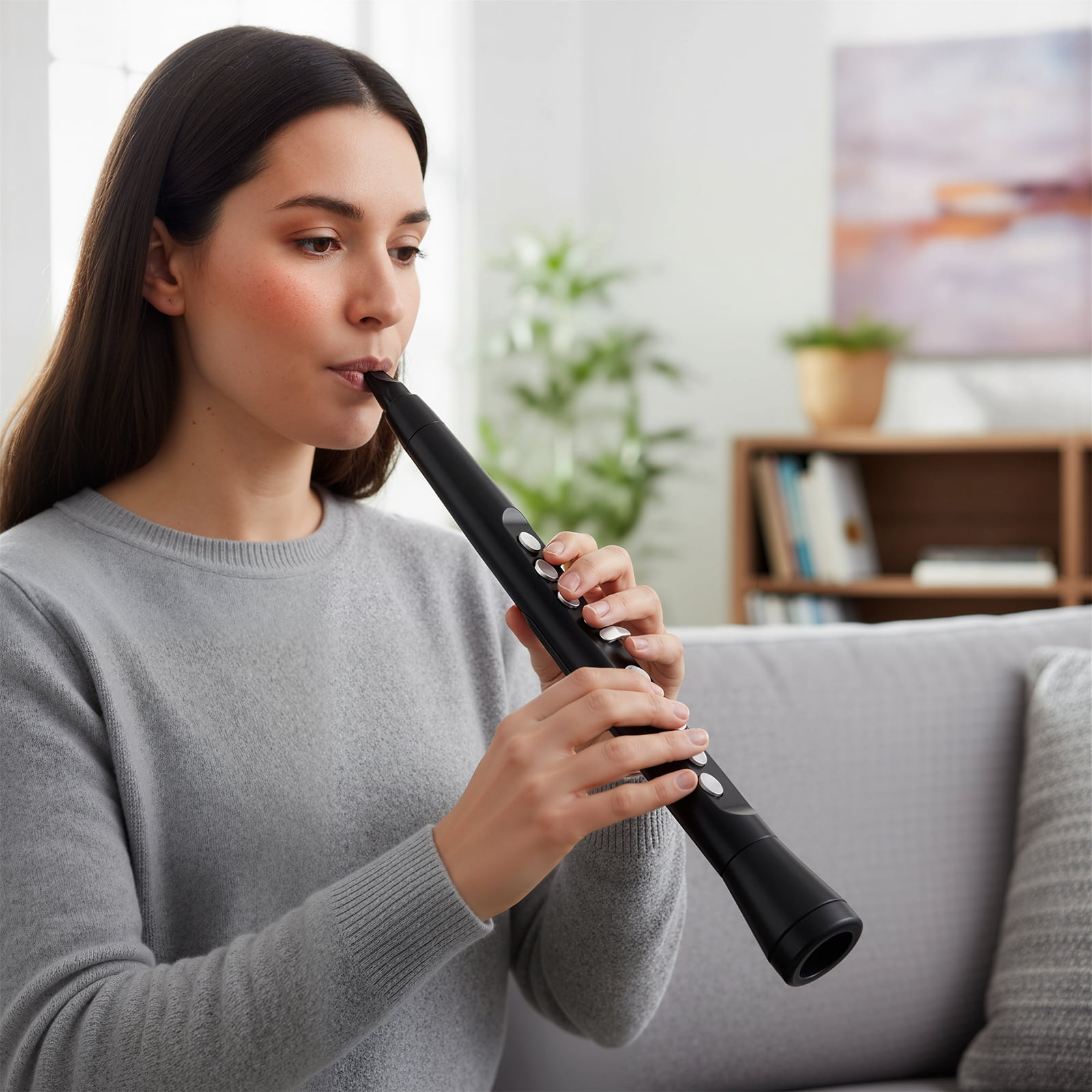 Costway Electronic Saxophone with Wireless MIDI 4-Octave Range & 2 Fingerings with HIFI Speaker