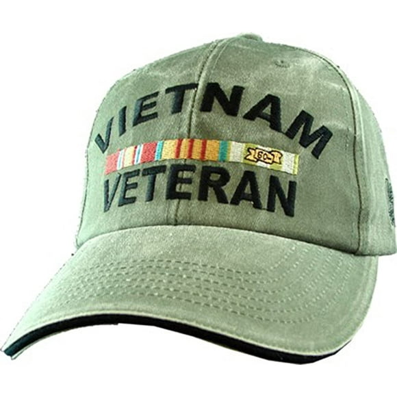Casquette Brodée avec Logo Vietnamien Vétéran - Vert Boucle Ajustable