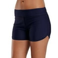 thumbnail image 4 of Womens Swim Shorts Solid Color Swim Bottom High Waisted Boy Short Swimwear Beachwear Swimsuit, 4 of 5