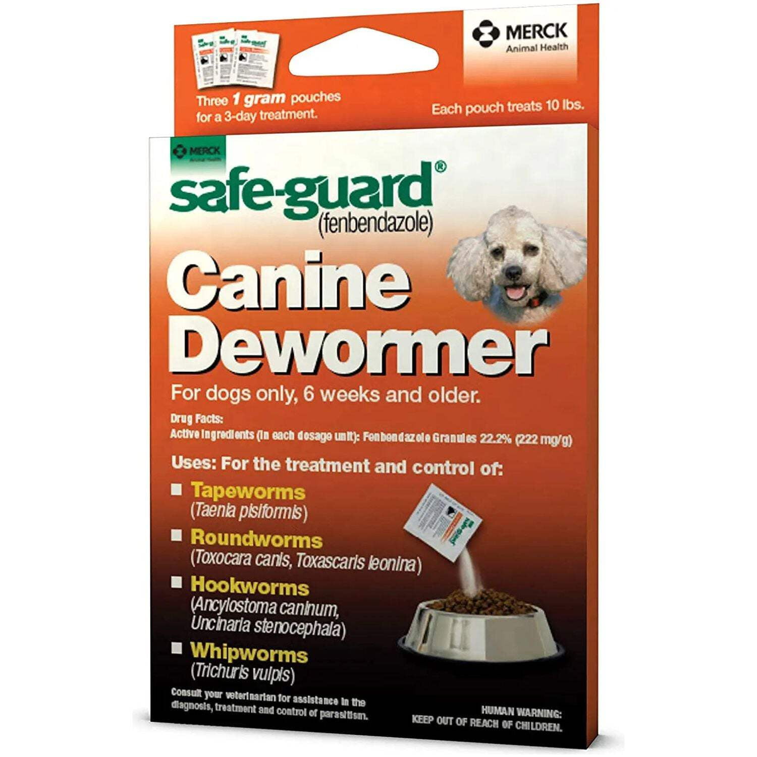 Safe-Guard Panacur Wormer (fenbendazole) K9 Dogs 10 lbs. 1gm