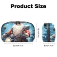 thumbnail image 5 of Santa Claus USB Organizer Oxford Cloth Waterproof Electronic Gadget Storage Bag 5.9x9.44x3.14 in Hard Drive Case Portable Small Box Cell Phone Charger Cord Organizer, 5 of 6