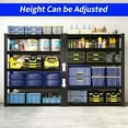 thumbnail image 4 of 78" H Metal Storage Shelving, 3000LBS Heavy Duty Shelves Unit, Adjustable 5 Tier Storage Rack, Industrial Utility Shelf for Garage, Warehouse, Bedroom, Kitchen,18" D×47.5“W×78”H, Black, 4 of 9