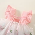 thumbnail image 2 of XFHLMJFF Girls Dress Toddler Short Sleeve Mesh Floral Embroidery Tulle Ruffles Princess Dance Party Clothes Frocks Leisure Sundress, 2 of 9