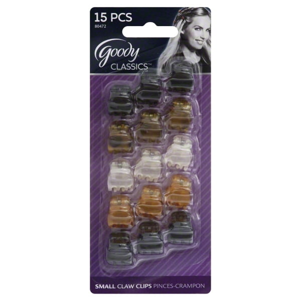 GOODY SMALL CURVED PAMELA CLAW HAIR CLIPS 4 PCS. 09238 