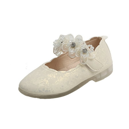 

Toddler Infant Kids Baby Girls Floral Leather Dance Princess Shoes Sandals