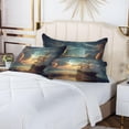thumbnail image 6 of Sailing Ship Plush Pillowcase, Luxury Soft King Pillow Case for Hair and Skin, Standard Size Pillow Covers with Zipper Closure, 20x26in #509 Home Decor Gifts, 6 of 7