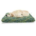 thumbnail image 1 of Botanical Pet Bed, Waking Nature Pattern with Abstract Branches and Leaves, Chew Resistant Pad for Dogs and Cats Cushion with Removable Cover, 24" x 39", Teal Dark Seafoam, by Ambesonne, 1 of 4
