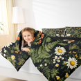 thumbnail image 4 of Manfei Jungle Leaf Botanical Full Size Comforter Sets for Teens, Rustic Groovy Floral Bedding Comforter Set, Kawaii Butterfly Reversible Bedding Sets, Super Cozy Room Decor, 3-Piece, 4 of 8