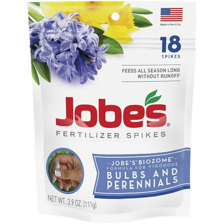 Perennial Tulip Collection Jobe’s Fertilizer Spikes for Bulbs and Perennials 9-12-6 Time Release Fertilizer for Tulips, Daffodils and all Other Bulb Perennials, 18 Spikes Per Package,.., By Jobes ()