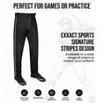 thumbnail image 6 of Exxact Sports Proline Full Length Baseball Pants Adult with Stripes, Relaxed Fit Open Bottom Men Baseball Pants (Black/Vegas Gold, A4XL), 6 of 7
