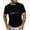 Black, variant on Bjutir Mens T Shirts Summer Fashion Casual Round Neck Small Print T Shirt Short Sleeve Shirt Grey