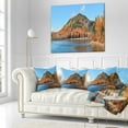thumbnail image 2 of Designart Lake and Beautiful Autumn Foliage - Landscape Printed Throw Pillow - 18x18, 2 of 4
