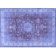 thumbnail image 1 of Ahgly Company Indoor Rectangle Medallion Blue Traditional Area Rugs, 7' x 9', 1 of 4