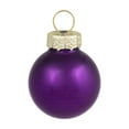 thumbnail image 5 of Northlight 2-Finish Glass Ball Christmas Ornaments - 1" (25mm) - Purple - 24ct, 5 of 8