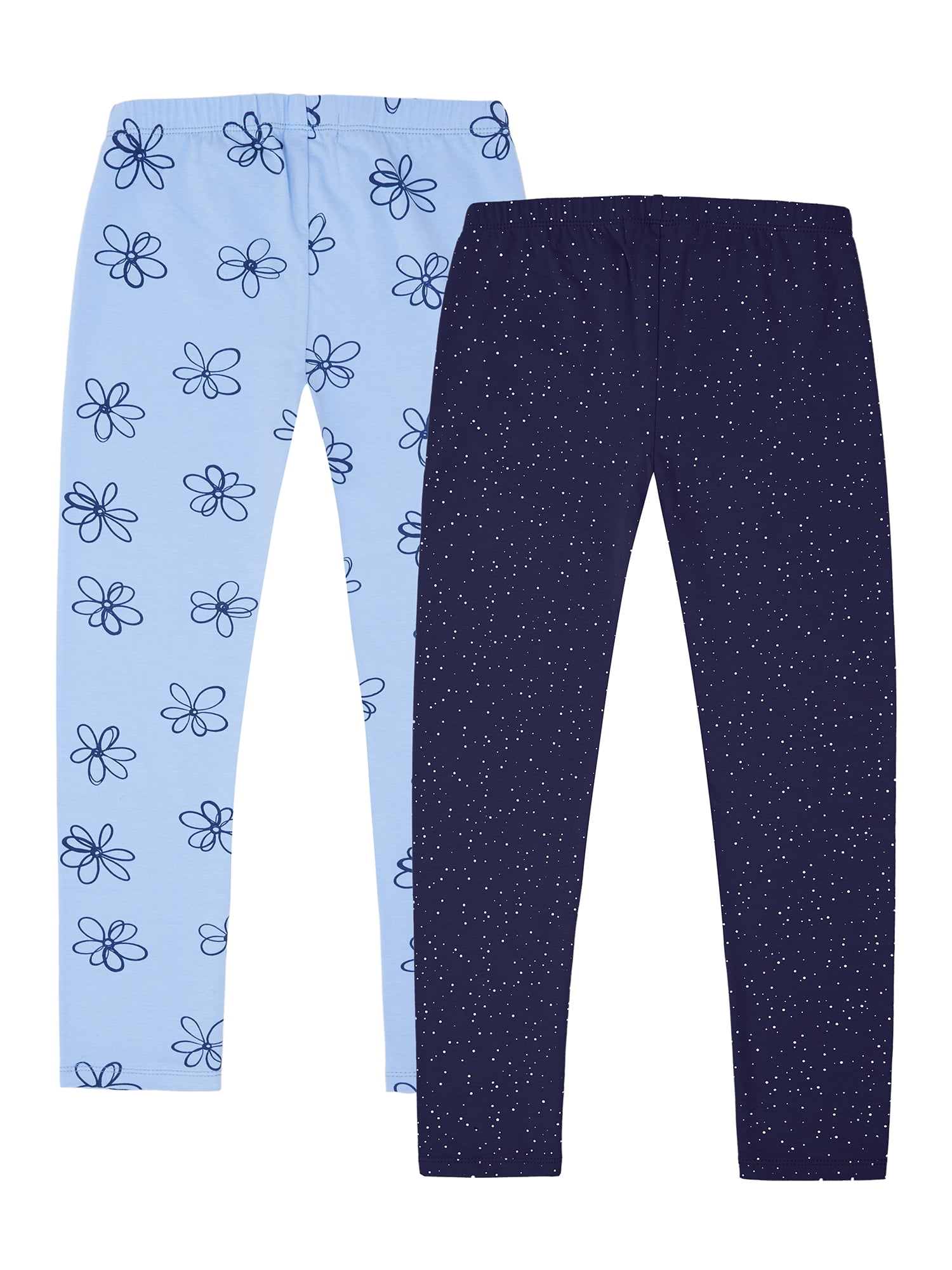 Planet Gold Girls Foil Leggings, 2-Pack, Sizes 4-16