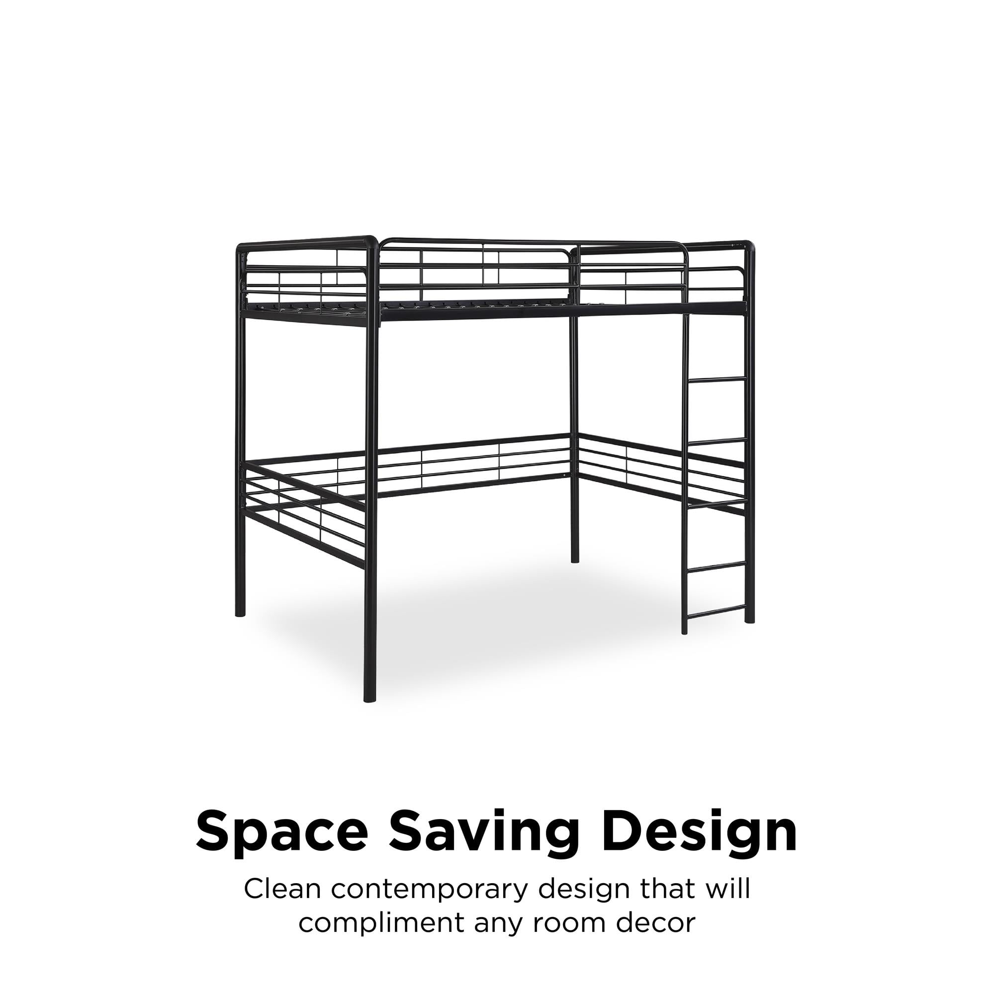 Dhp Tommy Full Metal Loft Bed Black Walmart Com