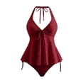 thumbnail image 6 of Homenesgenics Swimwear for Women 2026 Bikini Women's Two-piece V Neck Hanging Vacation Hot Summer Swimsuit Bathing Suit, 6 of 7