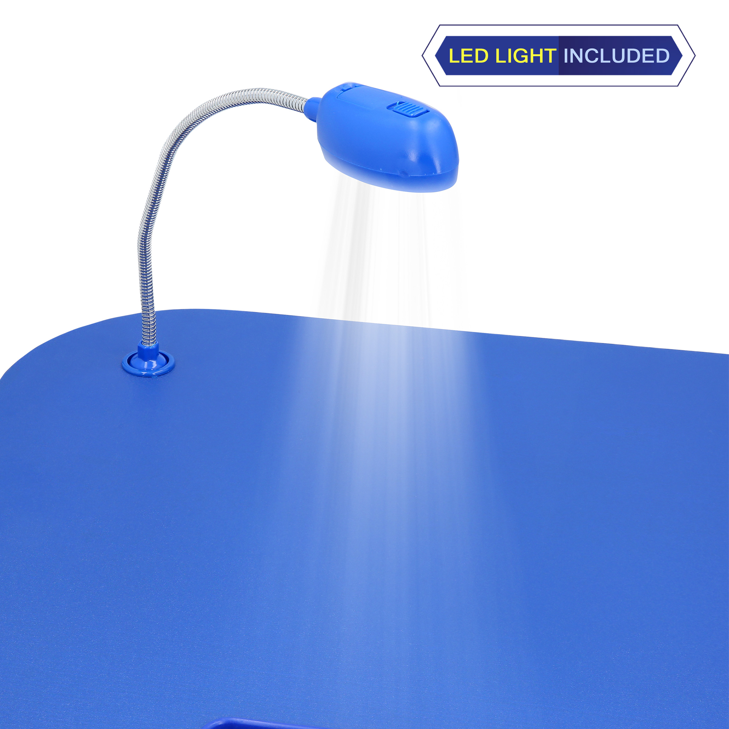 Lavish Home Cushioned Laptop Lap Desk with LED Light and Cup Holder (Blue) - image 3 of 4