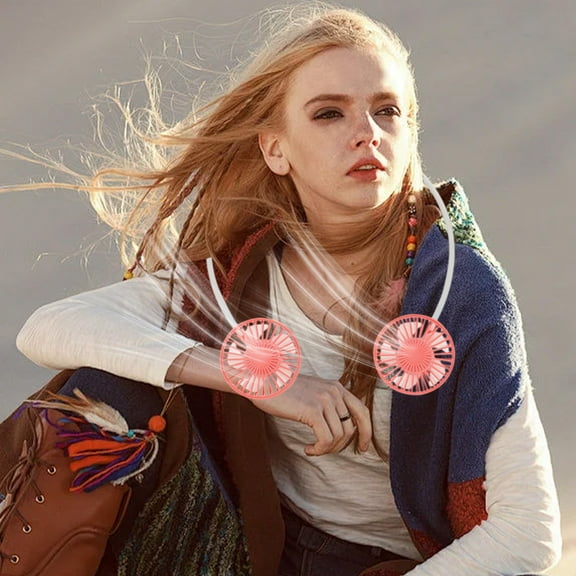 VibHome Neck Fans Sports Portable Necks Fans Foldable Hose USB Charging Long Battery Life Two-speed Adjustment Small Fans Outdoor Travel Car Portable Silent Fans on Clearance！