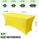 thumbnail image 4 of Mantel Obstal Stretch Spandex para mesa plegable de 6 pies, 4 of 8