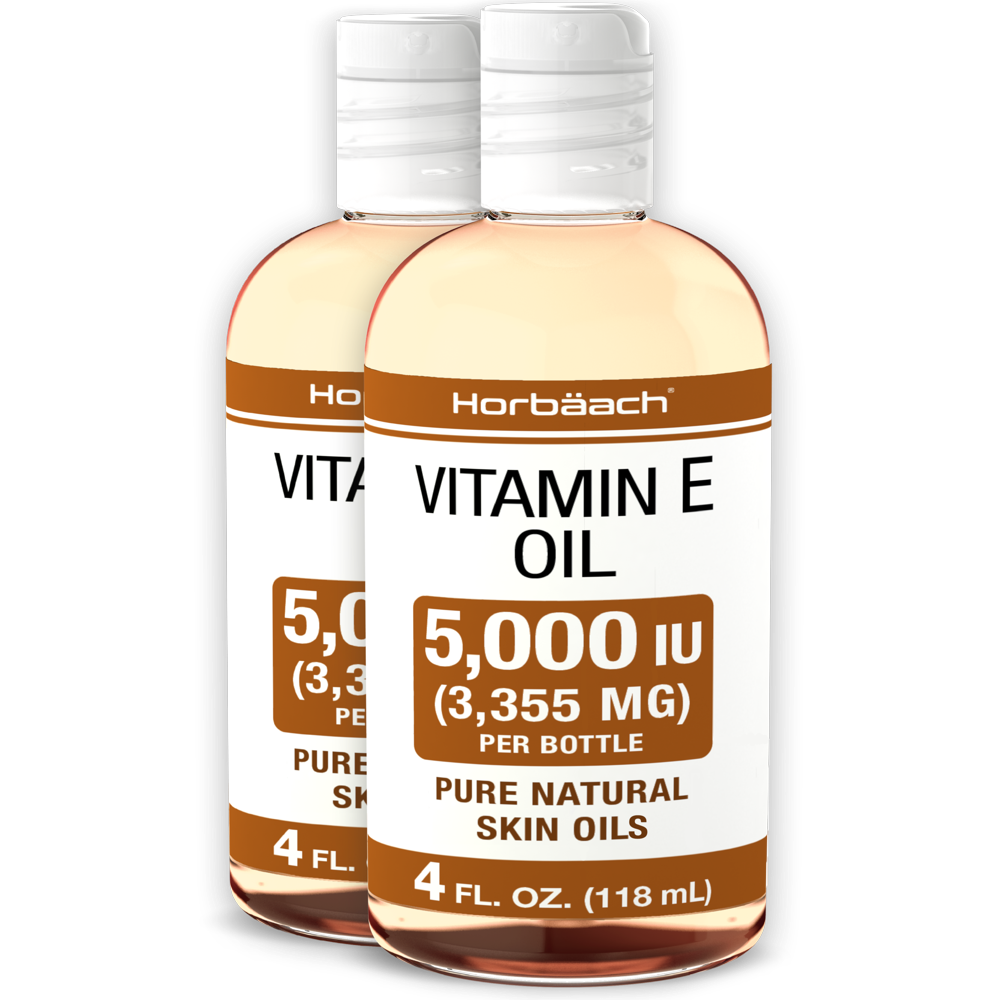 Vitamin E Oil 5000 IU 8 oz (2 x 4oz) For Skin, Hair & Face